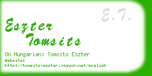 eszter tomsits business card